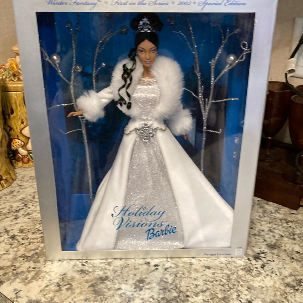 Barbie Holiday Visions Doll in White and Silver